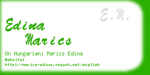 edina marics business card